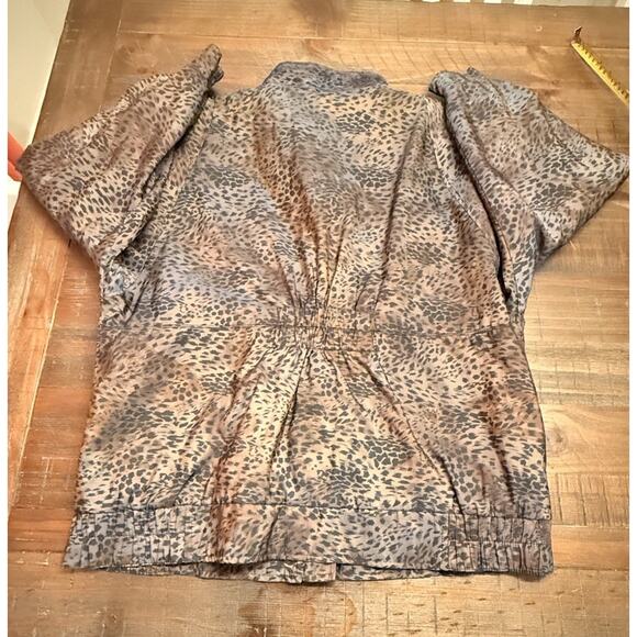 Vintage Kristen Sport Women’s Animal Print Zip Jacket Size M 90s Windbreaker - Picture 4 of 6